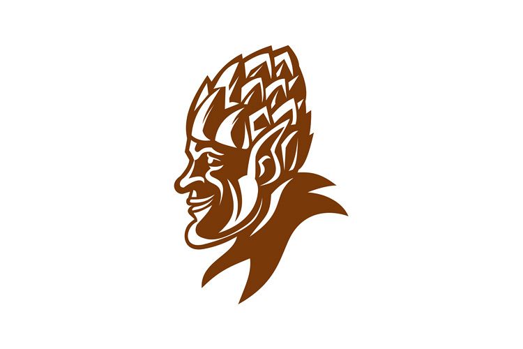 Elf Wearing Hops Hat Smiling Mascot