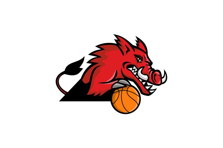 Wild Boar Basketball Mascot