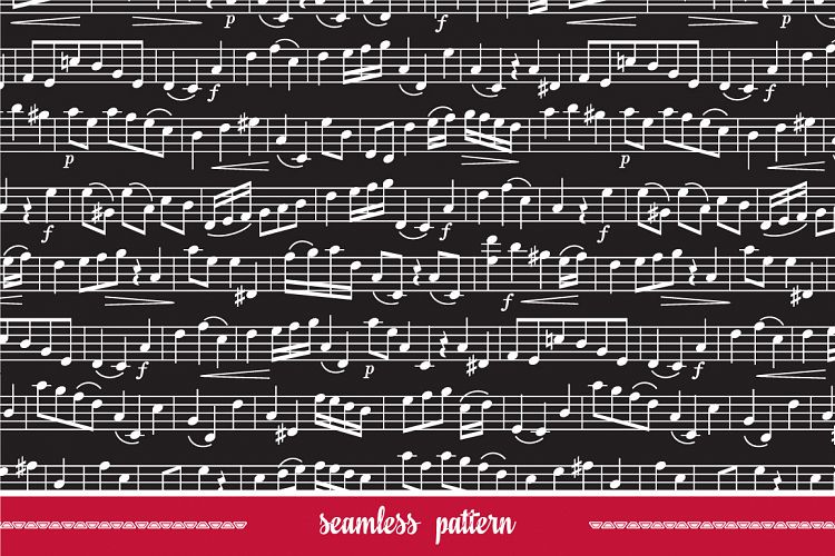Music note. Note. Seamless pattern. Sheet music.