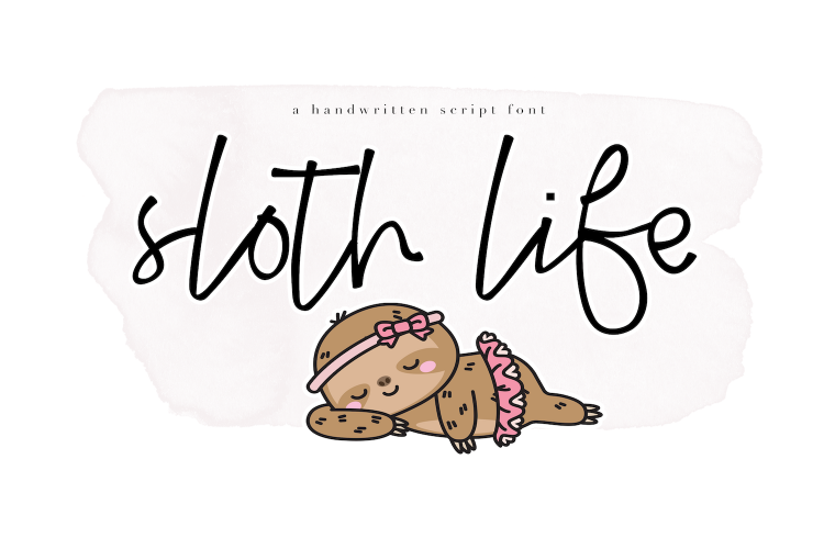 Sloth Life - Handwritten Script Font