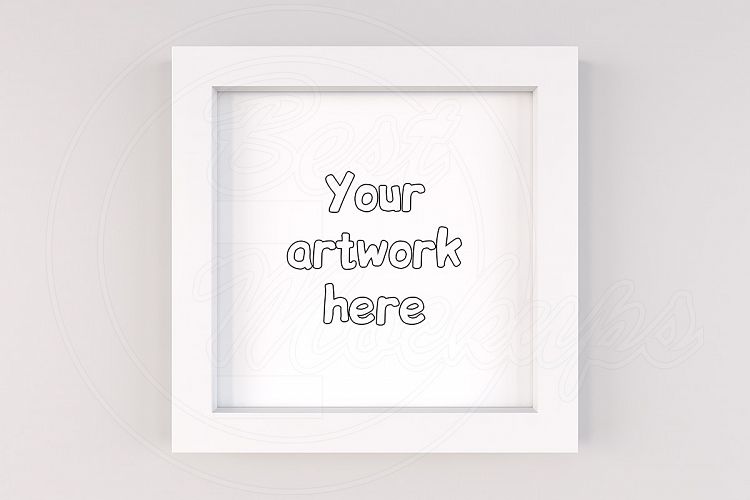 General white square mock up frame