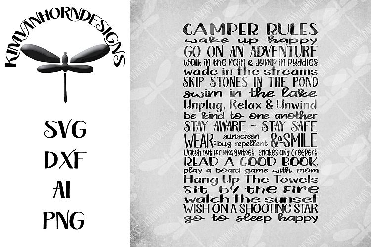 Camper Rules-Watch Out For Mosquitoes