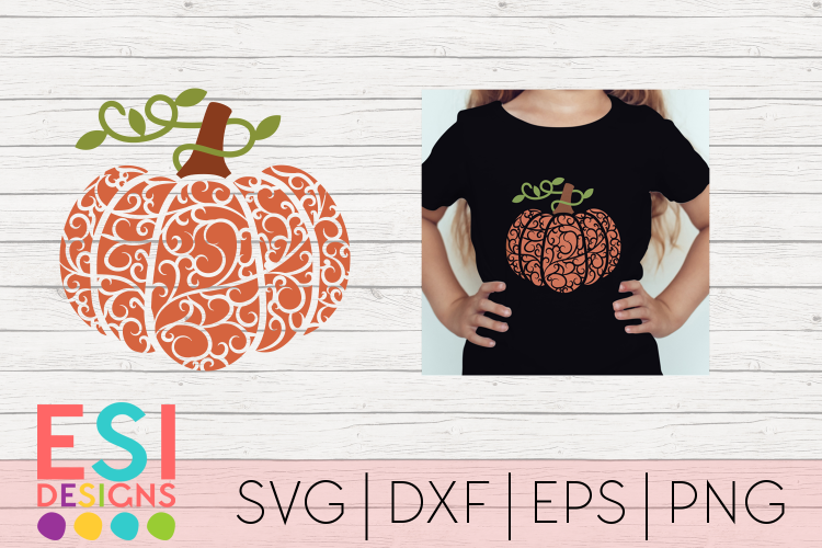 Flourish Pumpkin Design|SVG DXF EPS PNG