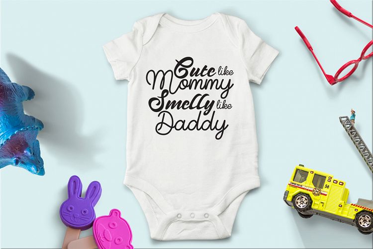 Download Cute like mommy smelly like daddy SVG Cut File