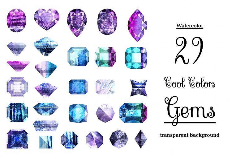 Designer gems by Watercolor