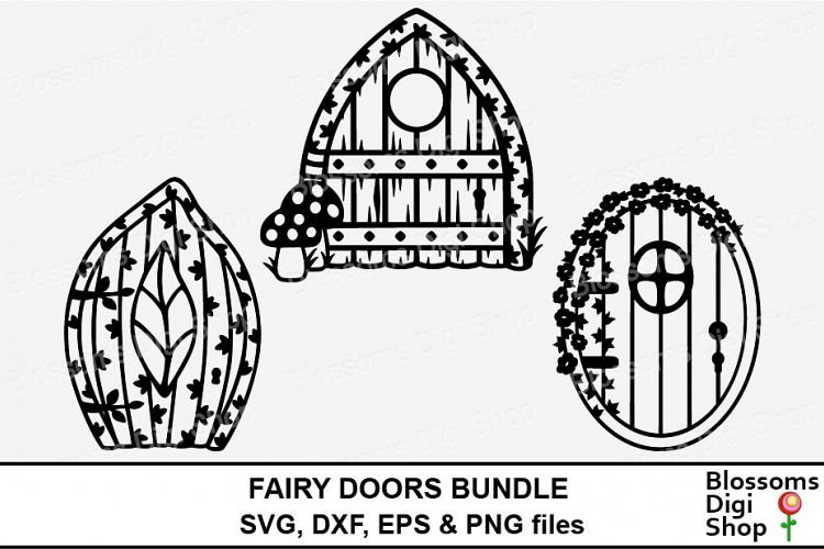 Fairy Door Bundle SVG, DXF, EPS & PNG files