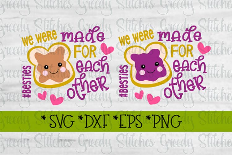 Peanut Butter   Jelly SVG DXF EPS PNG | Best Friends SVG DXF