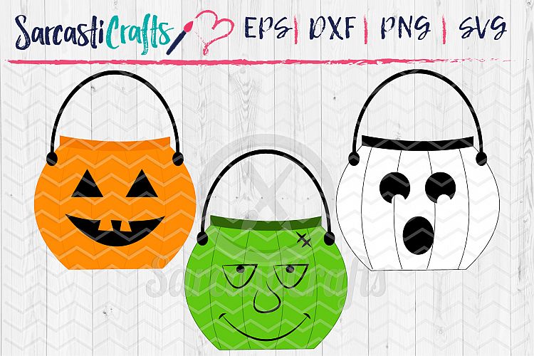 Candy Buckets - Set of 3 - SVG PNG EPS DXF