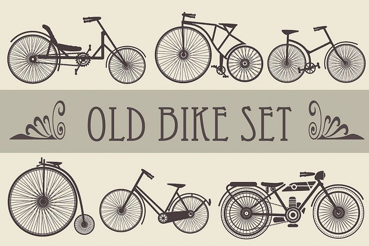 Retro vintage bikes and cars