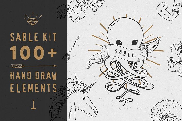 Sable Kit - hand drawn collection
