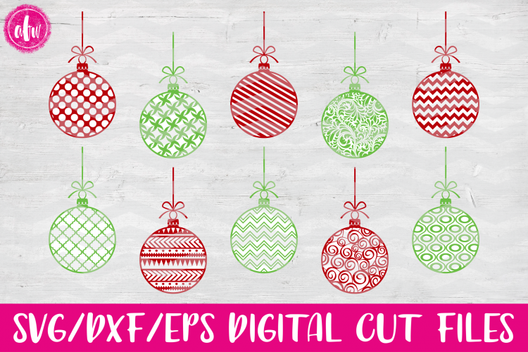 Download Pattern Christmas Ornaments - SVG, DXF, EPS Cut File ...