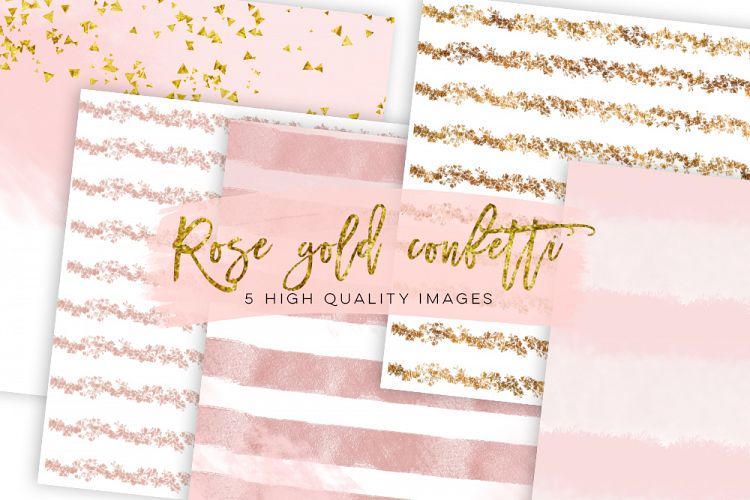 Rose Gold Foil Glitter Textures, Rose Gold Digital Paper, Modern Digital Paper, Digital Paper Commercial Use, Rose Gold Foil Print Patterns example image 1