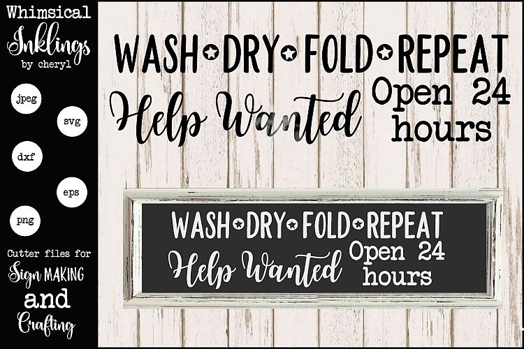 Wash Dry Fold Repeat SVG