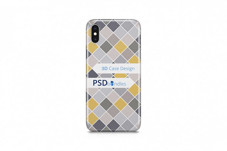Apple iPhone XS MAX 3d Case Design Mock-up Back View