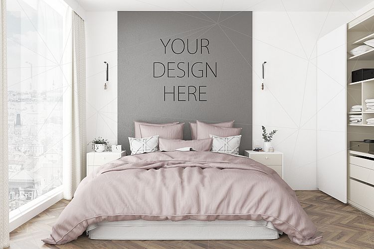 Interior mockup bundle - blank wall mock up