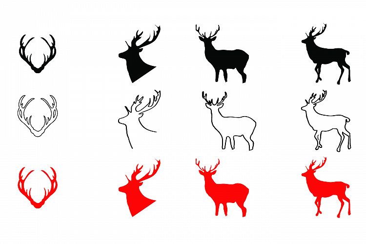 AA41- Deers- Antlers - SVG cut file - Deer - Antlers, Bundle