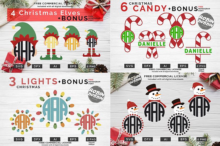 Download Free Mega Christmas Bundle Christmas Monogram Designs Bundle Free Download Freedownloadae PSD Mockup Template