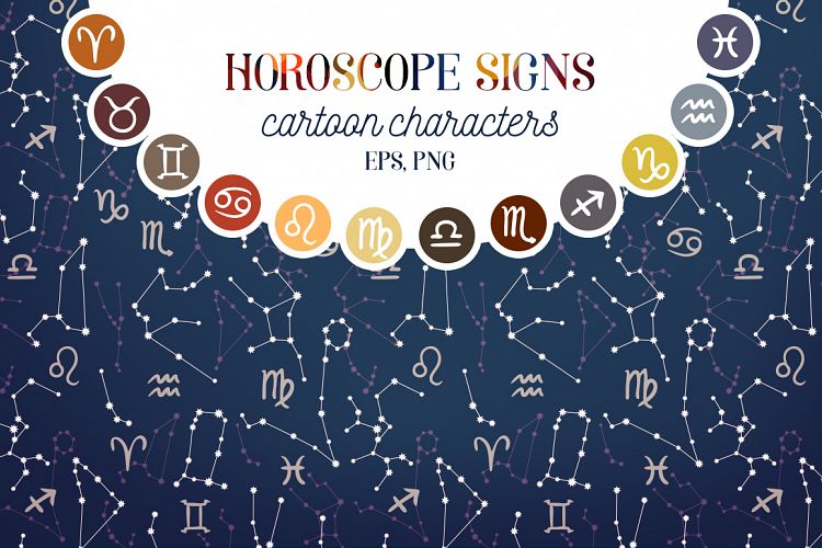 Vector horoscope signs