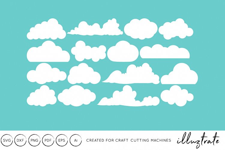 Clouds SVG Cut File - DXF - Craft Cutting Files
