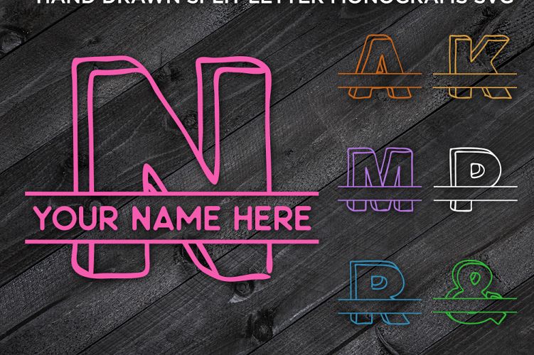 Split Monogram Alphabet
