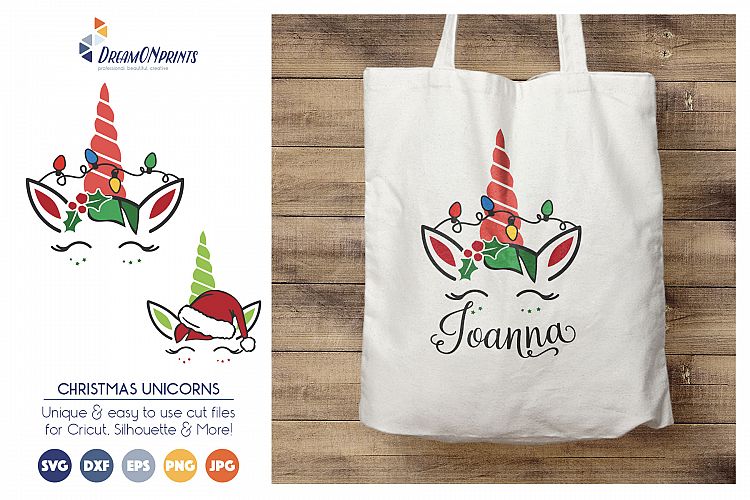 Christmas Unicorn SVG Cut Files