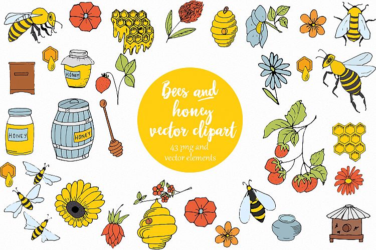 Vector Bees and Honey!