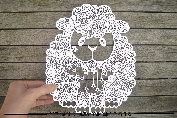 Sheep paper cut SVG / DXF / EPS files