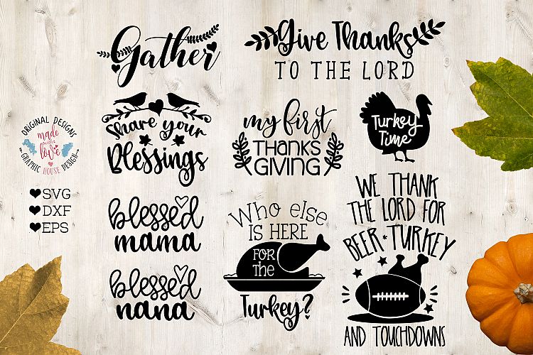 Thanksgiving Mini Bundle in SVG DXF EPS