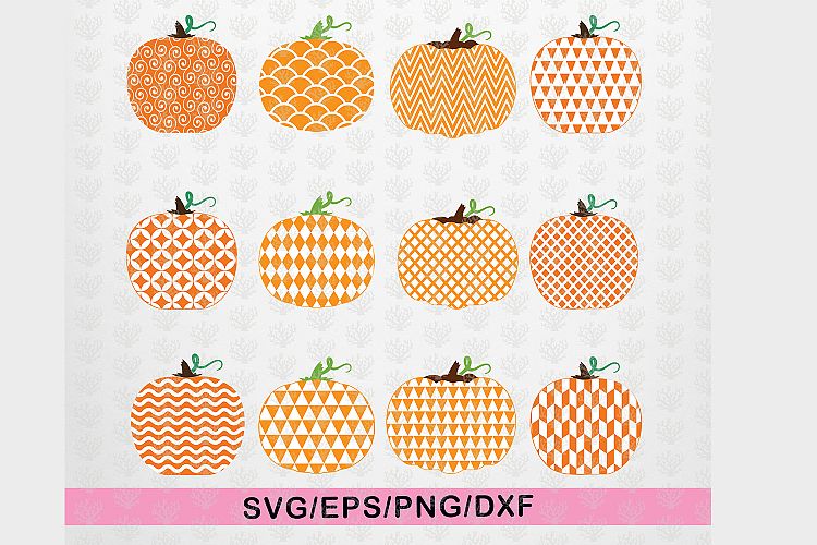 Big Halloween Bundle - 12 Decorative Pumpkin SVG EPS DXF PNG