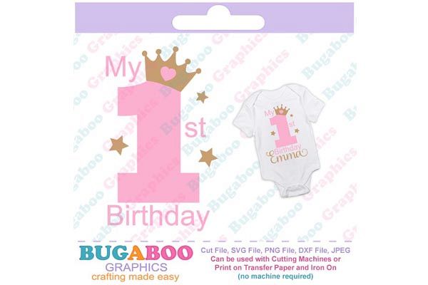 Princess Birthday SVG Cut File Girls First Birthday Princess Party 