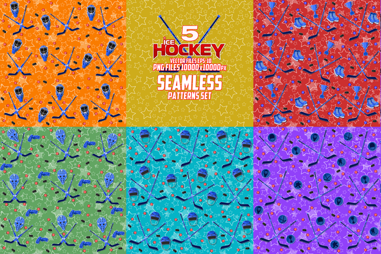 The seamless pattern on the hockey theme.