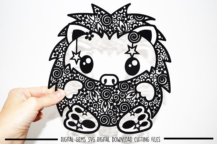 Hedgehog paper cut SVG / DXF / EPS files