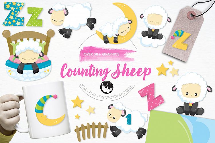 Counting Sheep graphics and illustrations