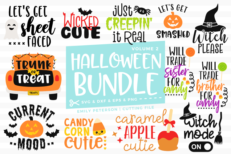 Halloween Bundle 12 Designs Volume 2 SVG DXF EPS PNG