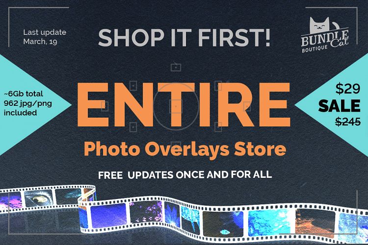 1000+ Photo Overlays Bundle+FREE UPD