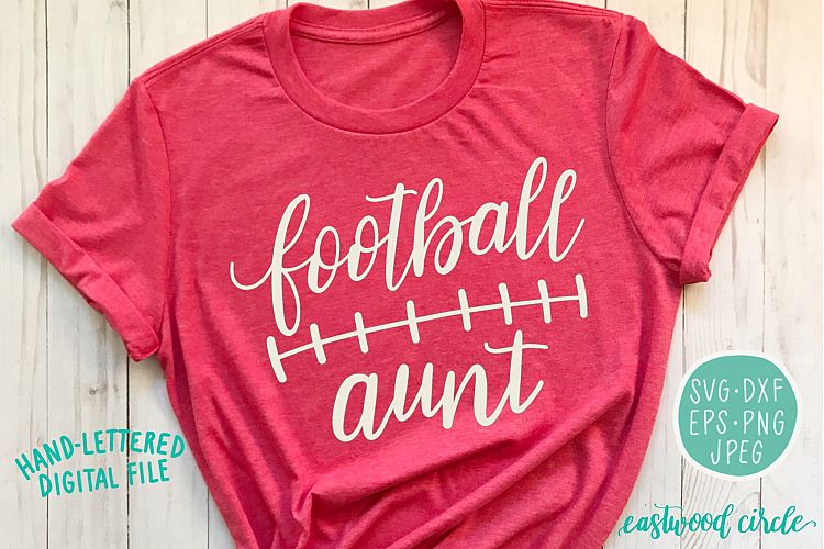 Football Aunt Handwritten SVG