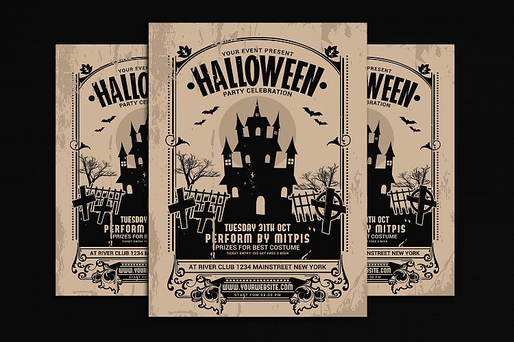 Halloween Party Vintage Flyer