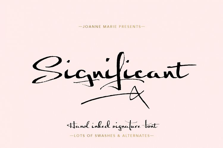 Significant Signature Font