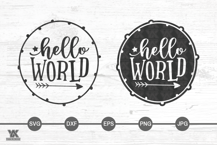 Hello World Newborn SVG