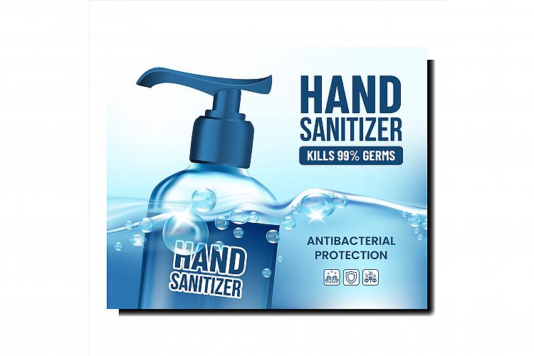 Hand Sanitizer Creative Promotion Poster Vector example image 1