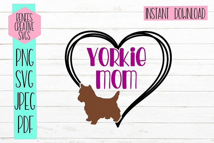 Download Yorkie Mom | Pet SVG | SVG Cut File (312895) | SVGs ...