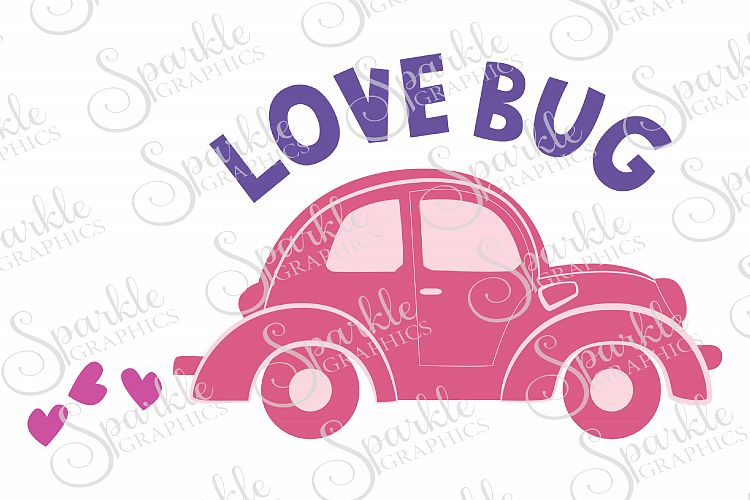 Love Bug Cut File  | SVG, EPS, DXF, PNG