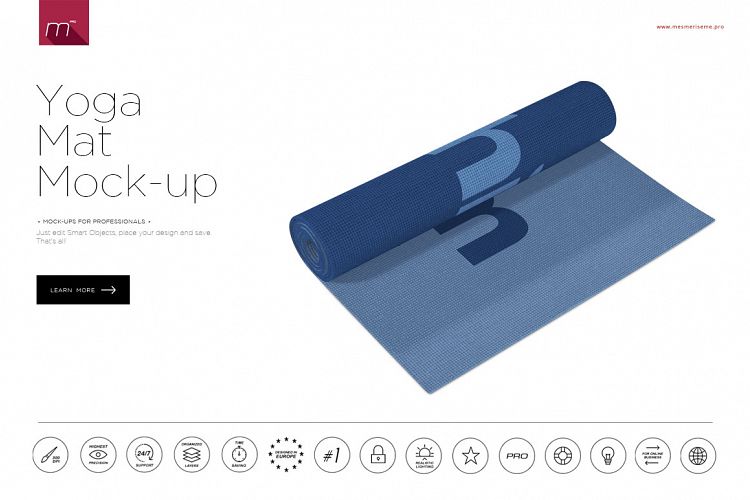 Download Yoga Mat Mock-up (2522) | Mock Ups | Design Bundles