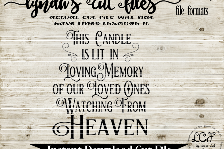 This Candle is Lit// Memorial// SVG/EPS/DXF File