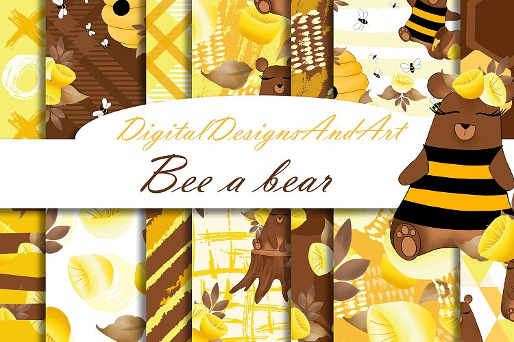 Bee a bear digital pattern