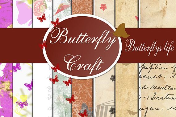 Butterflys Digital Paper, vintage paper, butterfly, Scrapbook album, Love, butterfly print, wedding print paper, low price, St. Valentine