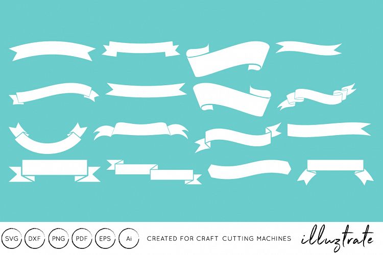 Ribbons SVG Cut File - DXF - Craft Cutting Files