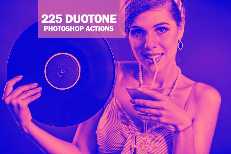 225 Duotone Photoshop Actions Collection (Action for photoshop CS5,CS6,CC) example image 1