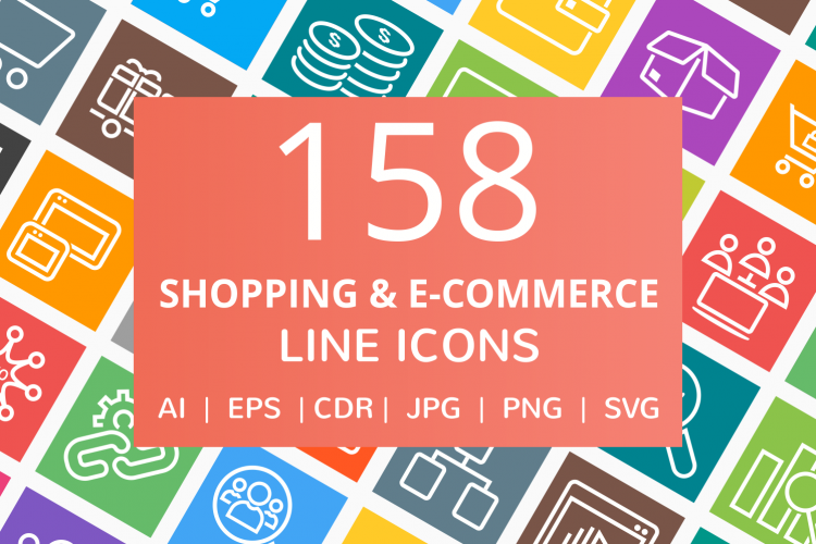 158 Shopping   E-Commerce Line Inverted Icons
