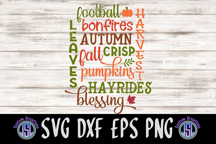 Autumn Sayings | SVG DXF EPS PNG Digital Cut File Download